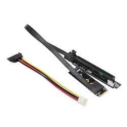 M.2 NVMe - PCIe X16 -jatkokaapeli Gen3 Riser Adapter Jumper Mining -kaapeli GTX-grafiikkavideolle Musta
