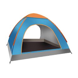 Yunshu Fortykket regntæt automatisk pop-up campingtelt til udendørs Blå 2-3