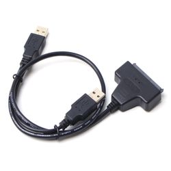 Usb2.0–Sata-sovitinkaapeli 2,5 tuuman kiintolevykaapeli kaksipäinen USB2.0–Sata-tiedonsiirto C