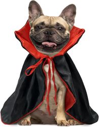 Heytea Halloween-asut koirille, vampyyriviitta kissalle, mukavat pehmeät koiran noitavaatteet, punainen ja musta koiran viittapuku pienelle keskiko...