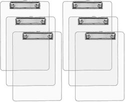 6kpl A4-leikepöytä - raskas akryyli läpinäkyvä leikepöytä kirkkaat leikepöydät matalalla profiililla