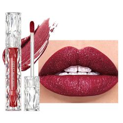 Matte Glitter Liquid Lipstick Pitkäkestoiset huulivärit Diamond Glitter Glossy 6