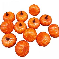Mikasa 12 stykker af kunstige græskar, Simulation Skum Mini Pumpkin Set, Halloween Dekoration gul 1