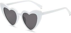 Xymcv 70s Vintage Love Heart solbriller - For kvinner menn Kids Heart Shaped Novelty Fargerik beskyttelse Briller Utendørs Party