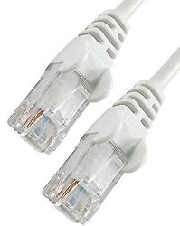 5m Cat5e netværkskabel - Rj45 Ethernet Patch Lan router Modem 10/100 - hvid