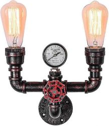 Teollinen Retro Retro Style Teräsputki Metalli Vesiputki Seinävalaisin Seinävalaisin E27 Seinä Teollinen Retro Edison Lamppu Valaisin