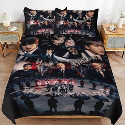 Vuodevaatteet WM166 Hajalapset vuodevaatteet pussilakana mukava ja kevyt sarjakuvavuodevaatteet 3 osaa (valittavana useita kokoja) SW166 Single135x...