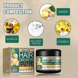 2 stk naturlig ingefær hårvekst krem anti germinal hårtap hårvekst reparasjon