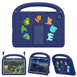 Samsung Galaxy Tab A9+(Plus) Kotelo Cartoon Design EVA+PC Kickstand Tabletin Kansi hihnalla Tummansininen