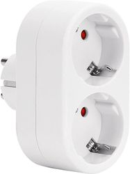 Linkrunning Stikkontakter, Wall Power Strip 2 i 1 Power Strip med overspændingsbeskyttelse, 16A, hvid Som vist As shown