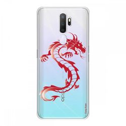 Crazy Kase Hull For Oppo A9 2020 I Silikone Soft 1 Mm, Red Dragon