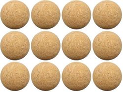 12kpl korkkipalloja pöytäjalkapalloon, luonnollisia korkkipalloja erittäin hiljaa (halkaisija 36mm)-AM
