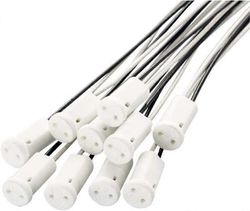 Augro 20kpl G4-lampun pidike 10cm, G4-lampun pohjan keraaminen pidike 12V G4-halogeenilampunpitimet