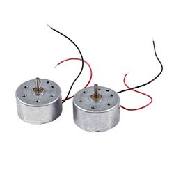 2stk Rc300 6000rpm Dc 1.5-9v Motor til Cd Dvd-afspiller Sølv Tone