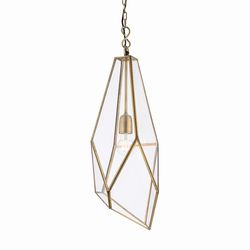 Endon Lighting Endon Avery - 1 Light Vedhæng Antik Messing, Glas, E27