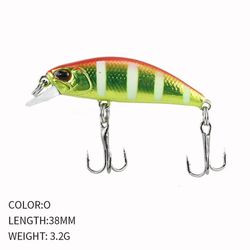 38mm 3.2g Mini Fiske Lures Sjunkande Minnow Jerkbaits Peche Konstgjord Bete Wobbler