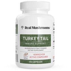 Real Mushrooms Turkey Tail orgaaniset sienikapselit 45 annosta