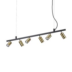 Ideal Lux Lighting Ideel Lux DYNAMITE - Indendørs Spotlight Loft Vedhæng Lampe 6 Lys Messing Satin, GU10