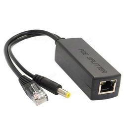 Gigabit Mini PoE jakaja 10/100/1000Mbps POE-jakaja DC-lähtö 12V Power over Ethernet IEEE 802.3af -yhteensopiva IP tuli mustaksi Musta