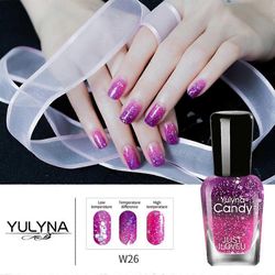 7 ml:n liukuvärjäyskynsilakka, lämpötilan väriä vaihtava, ei repäisyä, vedenpitävä, nopeasti levittyvä