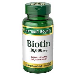 Natures Bounty Nature's Bounty Biotin, 10000 mcg, 120 pehmeää geeliä (1 kpl pakkaus)