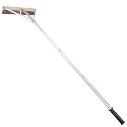 Kattoharja ja kattoharava, poista kattolehdet ja lumi turvallisesti, 21 jalan säädettävä pituuden katon puhdistus Kuten