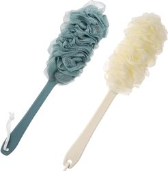 Linkrunning Back Scrubber til brusebad, langt håndtag tilbage loofah brusebørste, blød nylonnet tilbage renere vaskemaskine, badebørste til kvinder...