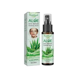 Aloe Vera Spray For Hår, Hud, Ansikt, Etter Solpleie Og Solbrenthet Relief |farget Presset - 99.8% Aloe Vera| Organisk 100% ren og naturlig hudplei...