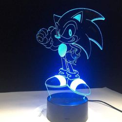 Wonderful 3d Sonic Night Light - Modell og farge endring - Incredible Lamp