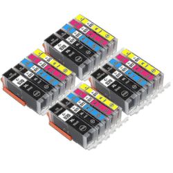 5 mustekasetin sarja, joka on yhteensopiva Canon PGI-570:n ja CLI-571:n kanssa, 20 mustetta