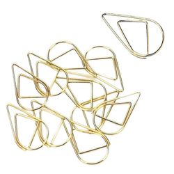 100 kpl retro ontto vesipisaran muotoinen pieni paperiliitin metalliset kirjanmerkkipidikkeet signettipidikkeet paperiliitin, 15x25mm, kultainen f54