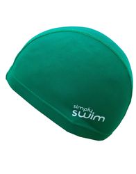 Simply Swim Junior Lycra Fabric Swim Cap - Yksiväriset Vihreä