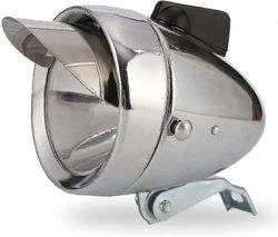 Retro Super Bright Led polkupyörä Etupäävalo Kromi Visiiri Luoti Ajovalaisin Vedenpitävä pyörävalaisin Polkupyörän tarvikkeet D812976