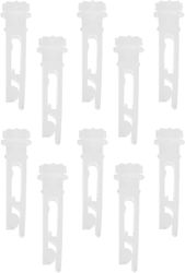 Augro 10 pakkausvinyyliä pystysuorat sokeat korjauspidikkeet - pystysuorien ikkunakaihtimien, säleiden, verhojen korjaamiseen - valkoinen