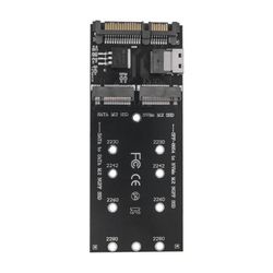 SATA M.2 NGFF SSD-SATA-sovitinkortti NVMe M.2 -kiintolevy SFF-8654-muunninkorttiin pöytätietokoneen emolevyn lisävarusteet Musta