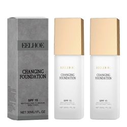 Changing Foundation Nature Colour-Changing Foundation for Women, Hydrating Magic Skin Changing Foundation, Moisturizing Kevyt Ei-rasvainen 2pcs