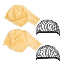 Voksne Teenagere Bald Hatte Makeup Latex Bald Head Wig Hat Kostume Tilbehør 2pcsinkluderende Hairnet