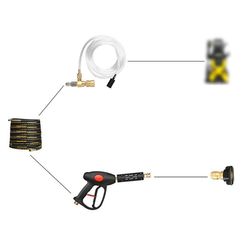 4000 Psi kemisk injektorsæt Justerbart pumpehoved 3/8 hurtigindsatsskive