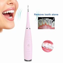 Dental Calculus Remover, elektrisk bærbar tandsten Plaque Remover Tartar Scraper Justerbare tilstande Pink