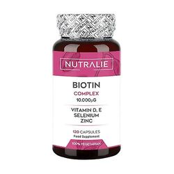 Nutralie Biotin complex hair, skin and nails 10000mcg 120 vegetable capsules