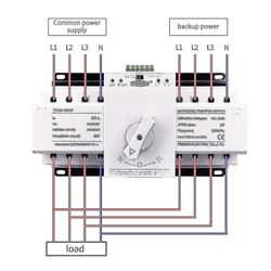 4p 63a MCB-tyyppinen kaksitehoinen automaattinen siirtokytkin Ats Hk 2 tuloa 2 lähtöä
