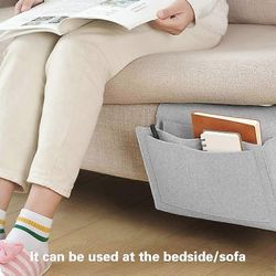 Filz Bettablage Organizer, huopa sängyn vieressä Caddy säilytyspussi, Einhngen Nachttisch Tasche Sofa-Bett Hngeaufbewahrung fr Buch, Magazin, Spiel...