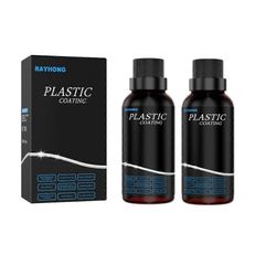 Auton kunnostuspuhdistusaine, auton muovin entisöijä musta, muoviosien kunnostusaine, muovia elvyttävä pinnoiteaine, ulkokiillotus ja scra 2pcs