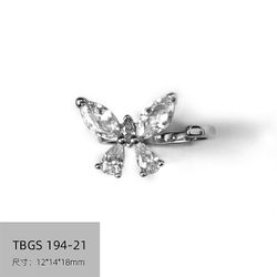 Søm Zircon Star Moon Heart Pearl Kanin Sommerfugl Kæde Negledekoration Khaki 19421