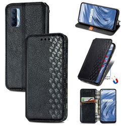 Gangxun Sag For Realme V15 5g Flip Cover Tegnebog Flip Cover Tegnebog Magnetisk Beskyttende Handytasche Sag Etui - Sort