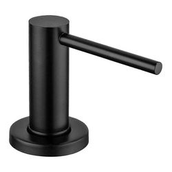 Saippua-annostelija keittiön pesualtaalle harjattu ruostumattomasta teräksestä valmistettu työtasopumppu käsivoide sisäänrakennettu pullotettu musta