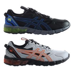 Asics Gel-Quantum 90 Snörning Syntetiska Mens Trainers 1201A064 Grå UK 10 EU 45 US 11