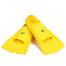 Cloud Xiang 1pair elastisk silikon kort dykkerfinner Anti-skid Bottom Design Dykking Svømming Shose For Adult Kids Snorkling Training Gul L