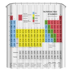 Kincjon Suihkuverhojen jaksollinen taulukko vedenpitävät kangasverhot kemian ystäville kylpyhuoneen verhoille w