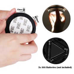 6 Stick & Push LED -kosketuslampun sarja itseliimautuva yksikön alla oleva kevyt paristokäyttöinen painevalo keittiövalaisin